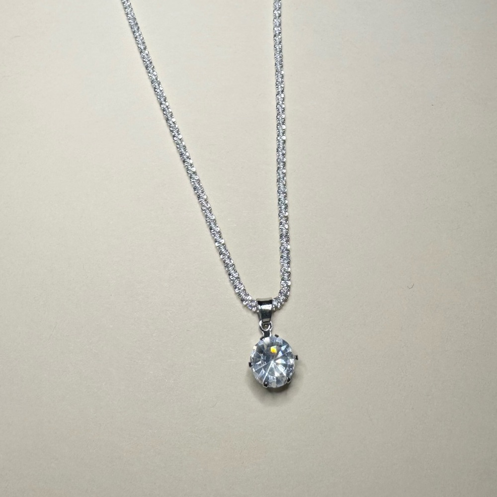 Silver Rhinestone Necklace